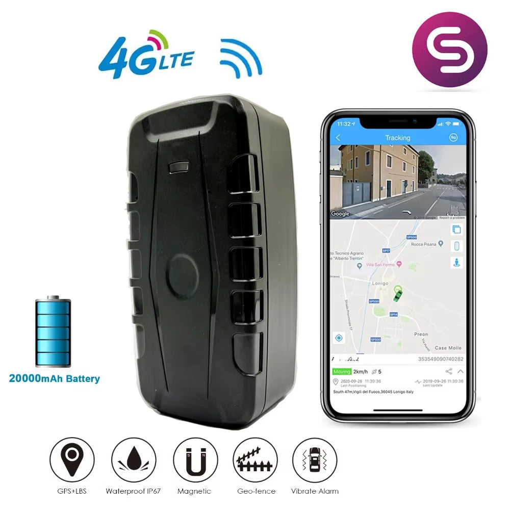4G Car Waterproof GPS Tracker LK209C 20000Mah Battery Realtime Tracking Vehicle Locator Magnet 240 Day LK209A Free App