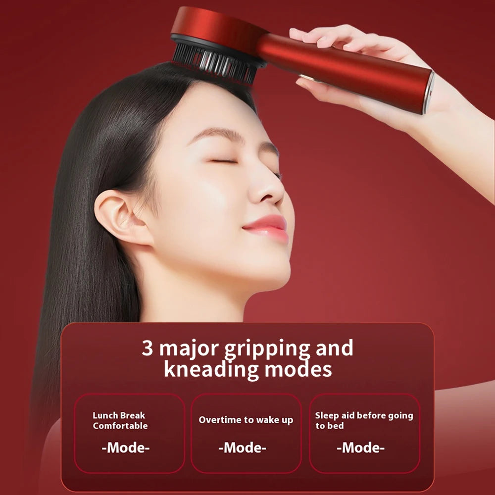 3 Modes Electric Vibration Massage Comb Red Light Hair Growth Massage Scalp Brush Oil Liquid Applicator Head Massager anti Loss