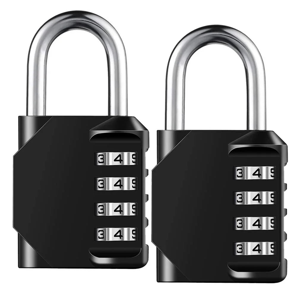 1Pc Combination Lock Resettable 4 Digit Padlock with Combination Waterproof and Heavy Duty Combination Padlock Outdoor