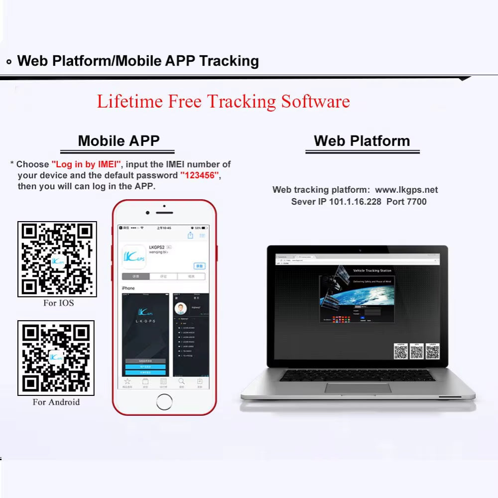 4G Car Waterproof GPS Tracker LK209C 20000Mah Battery Realtime Tracking Vehicle Locator Magnet 240 Day LK209A Free App
