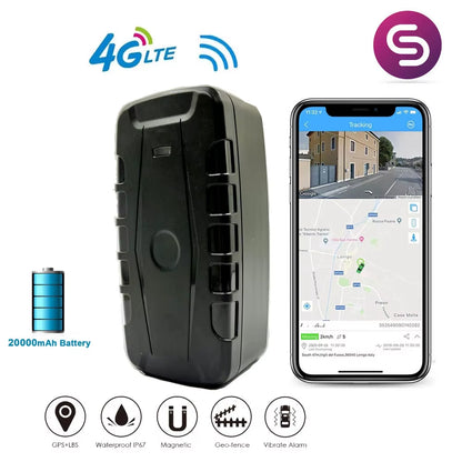 4G Car Waterproof GPS Tracker LK209C 20000Mah Battery Realtime Tracking Vehicle Locator Magnet 240 Day LK209A Free App