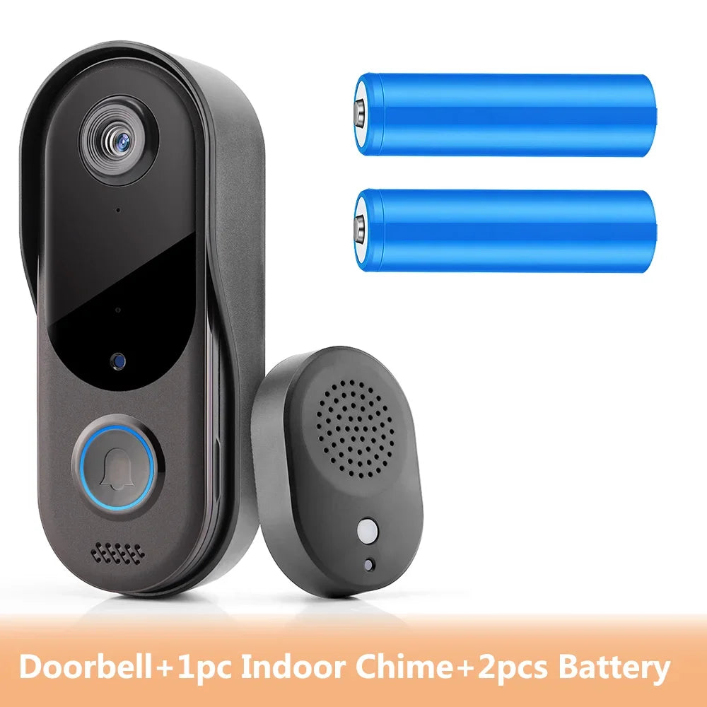Smart Home Security Doorbell with Wifi Connection and Two-Way Audio Communication Outdoor Wireless Wifi Doorbell