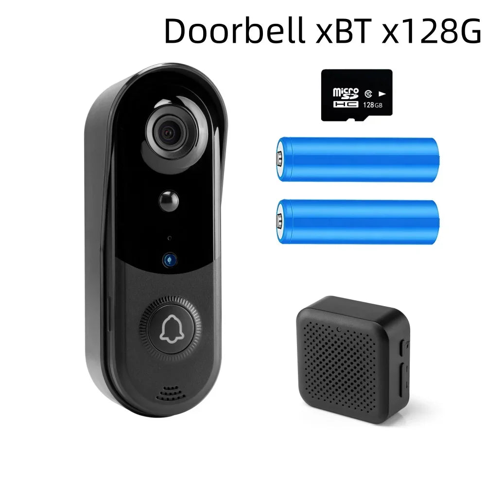 Smart Home Security Doorbell with Wifi Connection and Two-Way Audio Communication Outdoor Wireless Wifi Doorbell