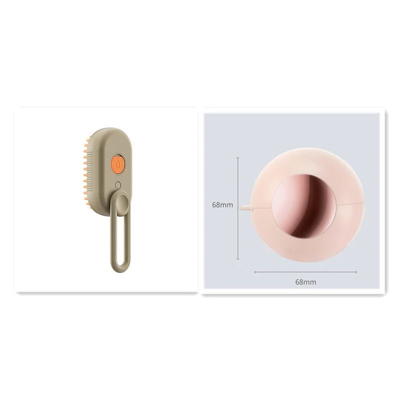 3-in-1 Electric Spray Cat and Dog Grooming Brush with Massage Function and Hair Removal Combs