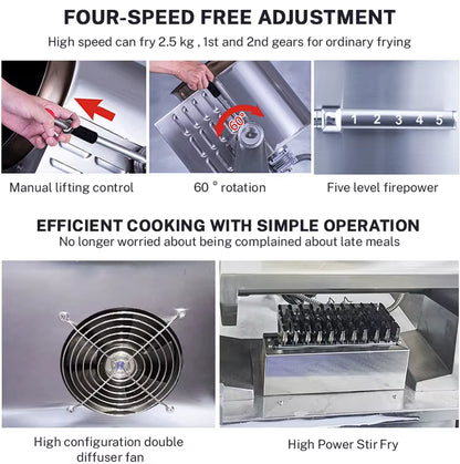 Food Cooker Intelligent Multifunctional Self Kitchen Robot Cooking Machine with Smart Programmable Functions