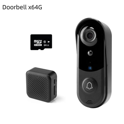 Smart Home Security Doorbell with Wifi Connection and Two-Way Audio Communication Outdoor Wireless Wifi Doorbell