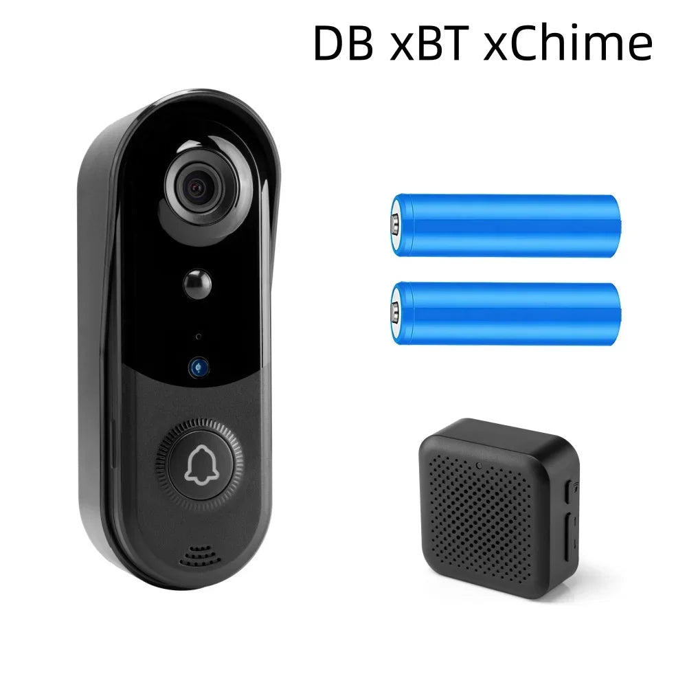 Smart Home Security Doorbell with Wifi Connection and Two-Way Audio Communication Outdoor Wireless Wifi Doorbell