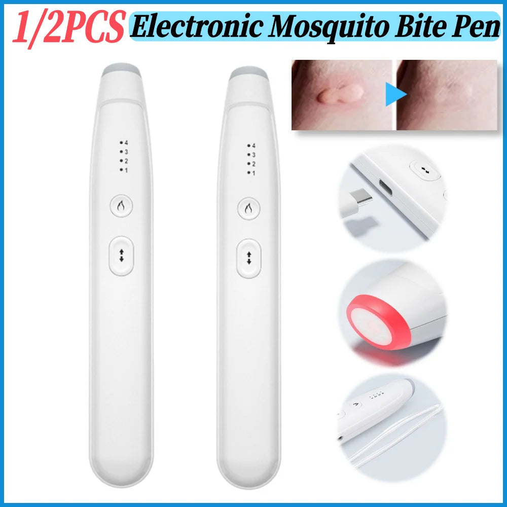 Electronic Mosquito Bite Pen Natural Mosquito Bite Heat Pen Chemical-Free Electric Insect Bite Healer for Camping Travel Outdoor