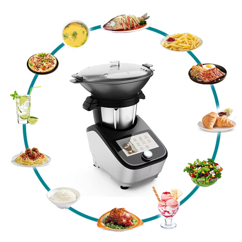 Multifunctional Kitchen Robot Blender Smart Food Processor with Meat Grinder and Wifi