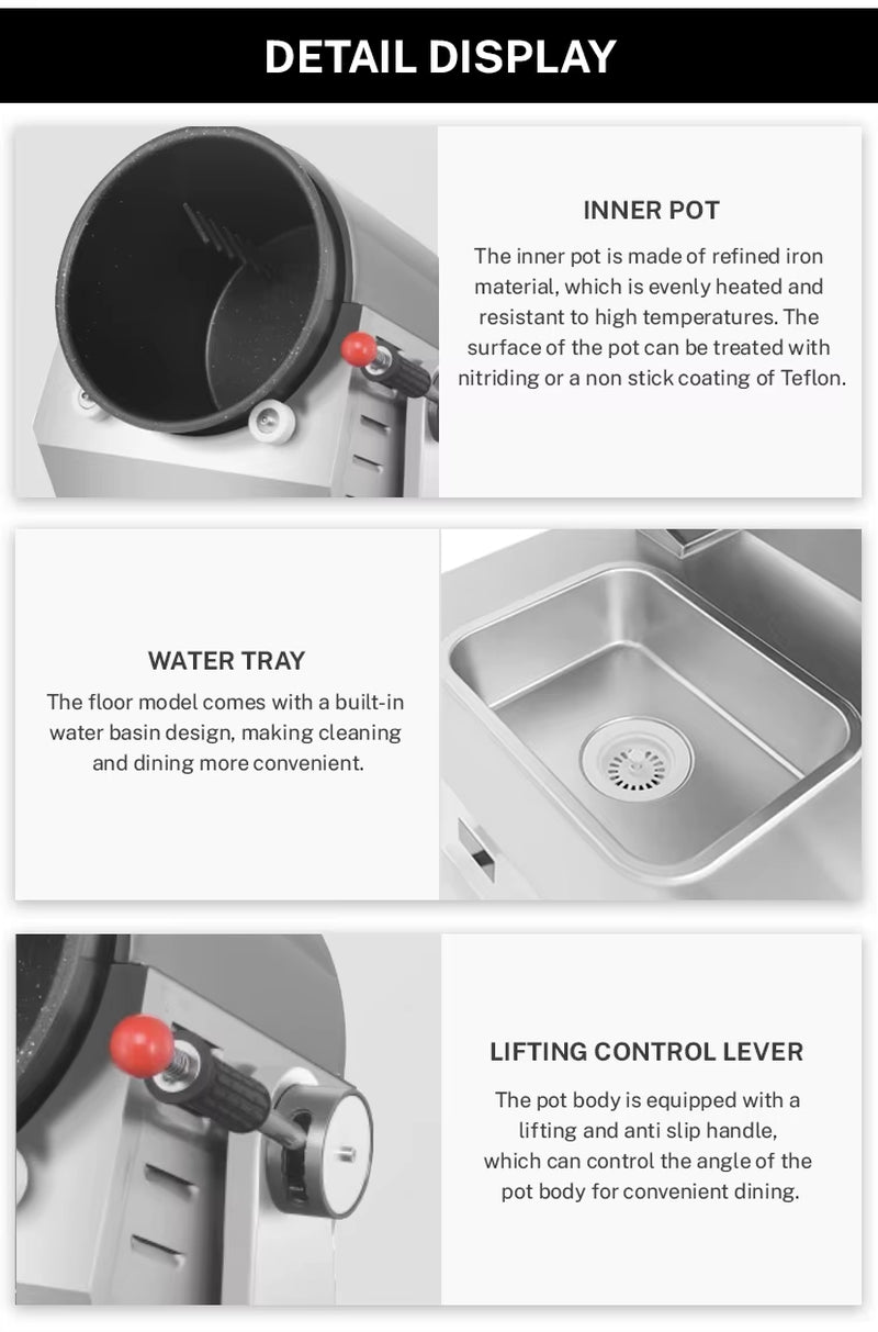 Food Cooker Intelligent Multifunctional Self Kitchen Robot Cooking Machine with Smart Programmable Functions