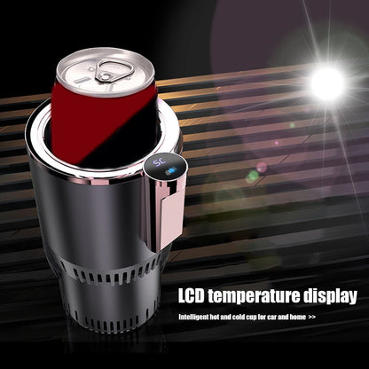 12V 2-In-1 Smart Cooling & Heating Car Cup Electric Coffee Milk Warmer and Cooler Beverage Mug with Temperature Display for Car