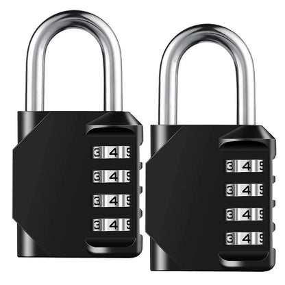 1Pc Combination Lock Resettable 4 Digit Padlock with Combination Waterproof and Heavy Duty Combination Padlock Outdoor
