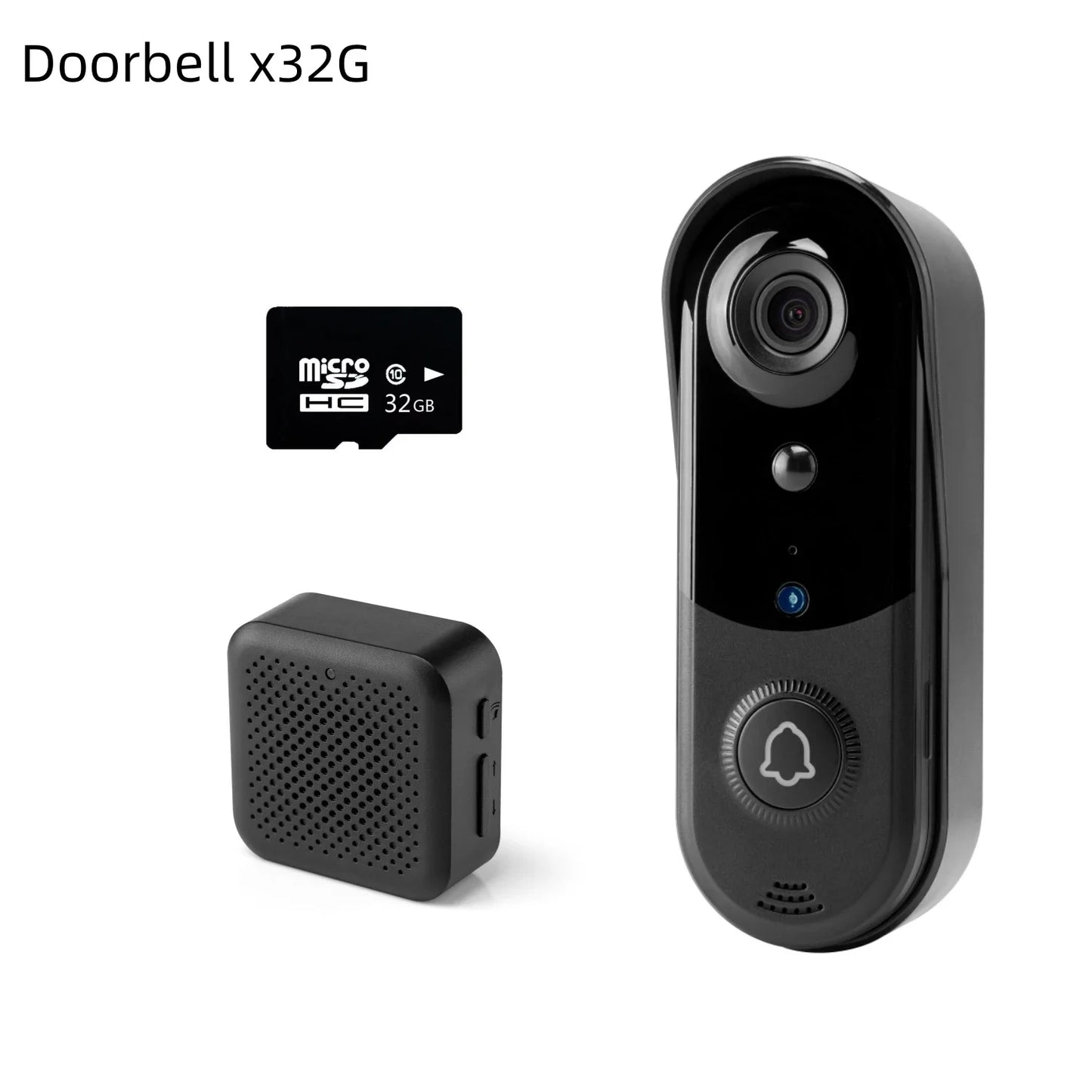 Smart Home Security Doorbell with Wifi Connection and Two-Way Audio Communication Outdoor Wireless Wifi Doorbell