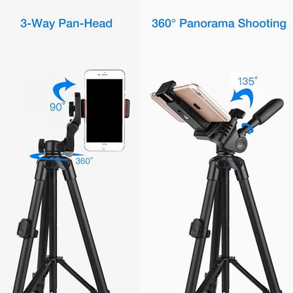 3560 Phone Tripod 140Cm Professional Video Recording Camera Photography Stand for Xiaomi HUAWEI Iphone Gopro with Selfie Remote